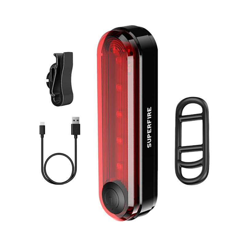 Superfire BTL01 achterlicht voor de fiets (USB, 230 mAh)