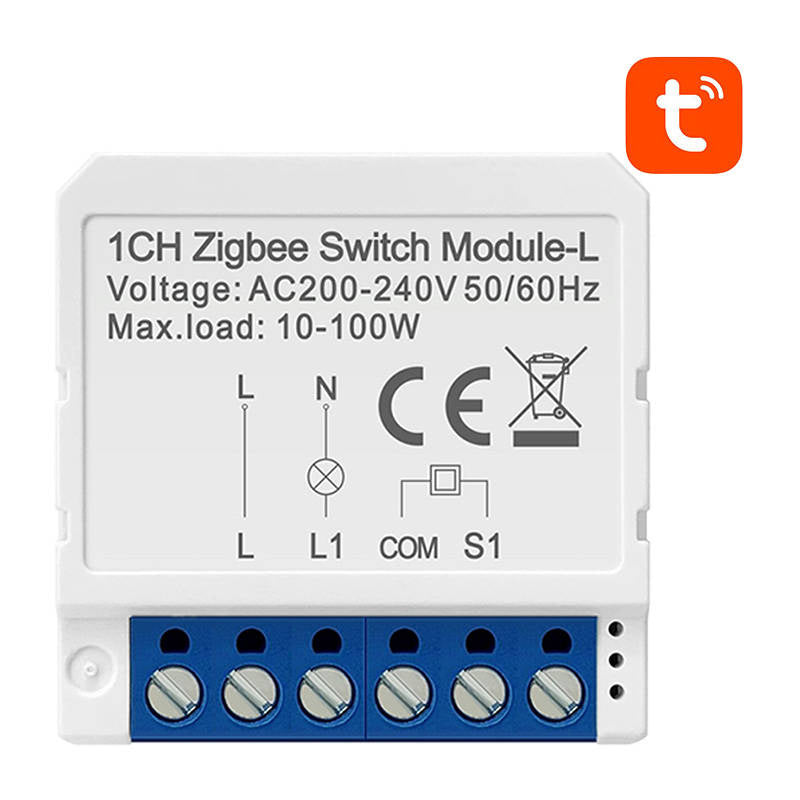 Smart Switch Module ZigBee Avatto LZWSM16-W1 Geen Nul TUYA