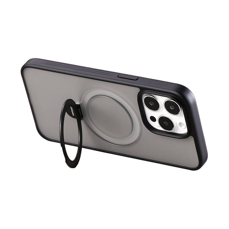 Magnetisch beschermhoesje voor de telefoon Joyroom JR-BP004 voor iPhone 15 Pro Max (zwart)
