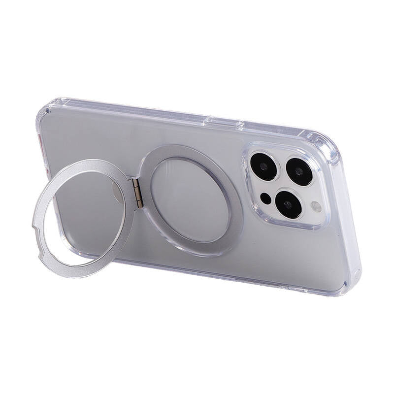 Magnetische beschermhoes met handvat Joyroom JR-BP004 voor iPhone 15 Pro Max (transparant)