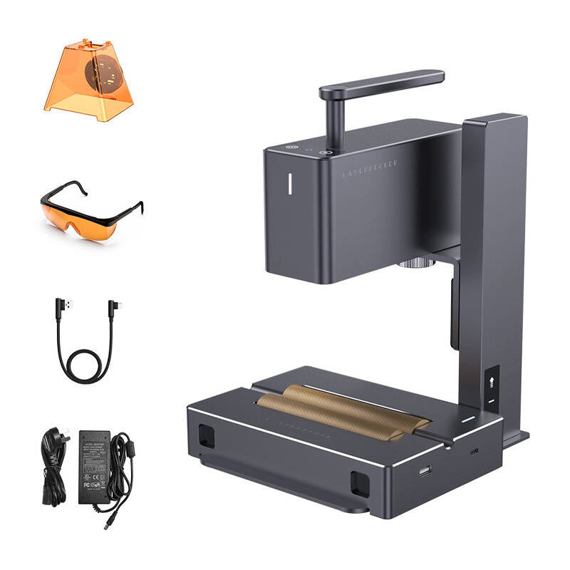 LaserPecker 2 Suit Version lasergraveermachine – 5W, draagbaar, met elektrische standaard en accessoires