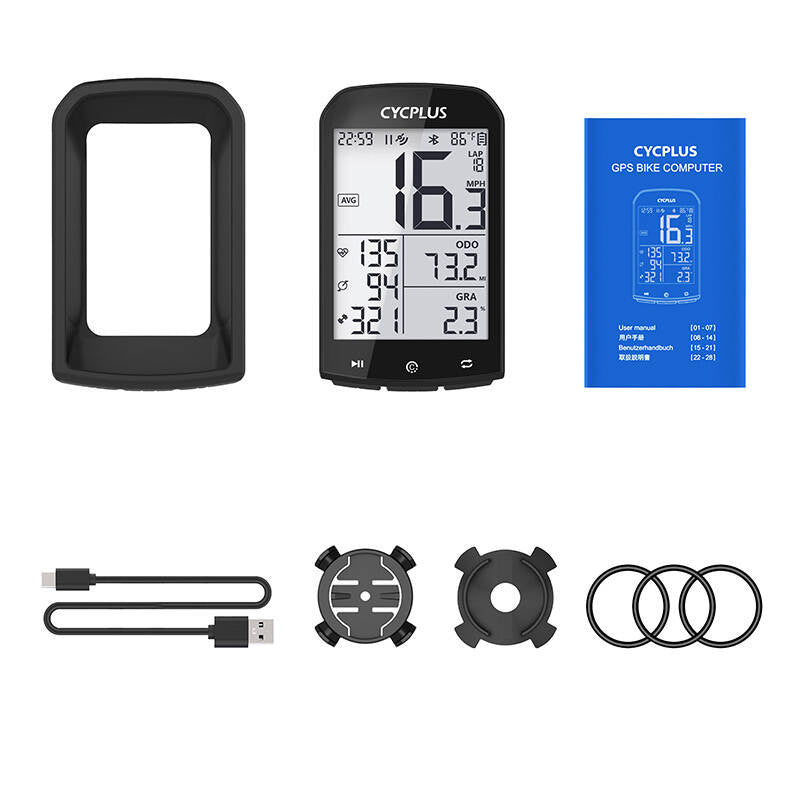 Cycplus M1 GPS-fietscomputer (Strava, TrainingPeaks e.a.)