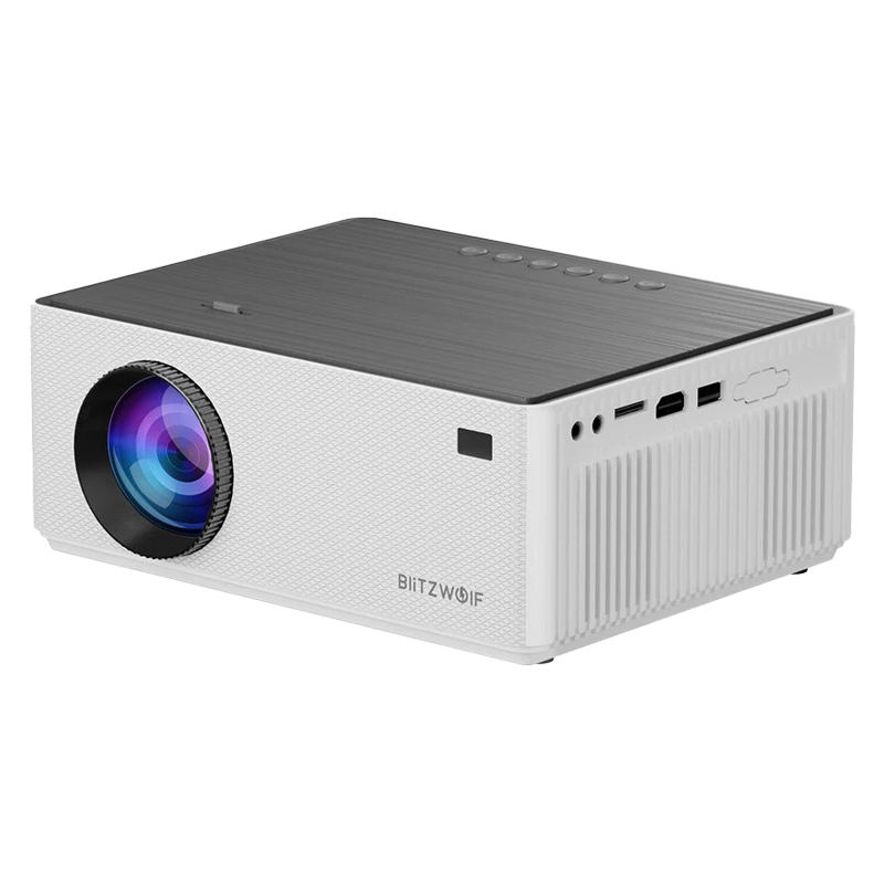 BlitzWolf BW-V8 projector – Full HD, 4K-decodering, 480 ANSI lumen, Android 11, 50-200 inch (wit)