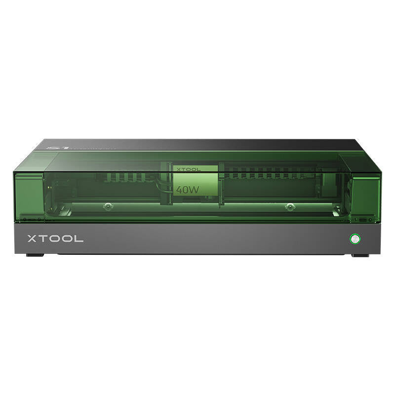 xTool S1 40W lasergraveermachine – All-in-One kit (zwart) met afzuiger, Air Assist en Riser Base