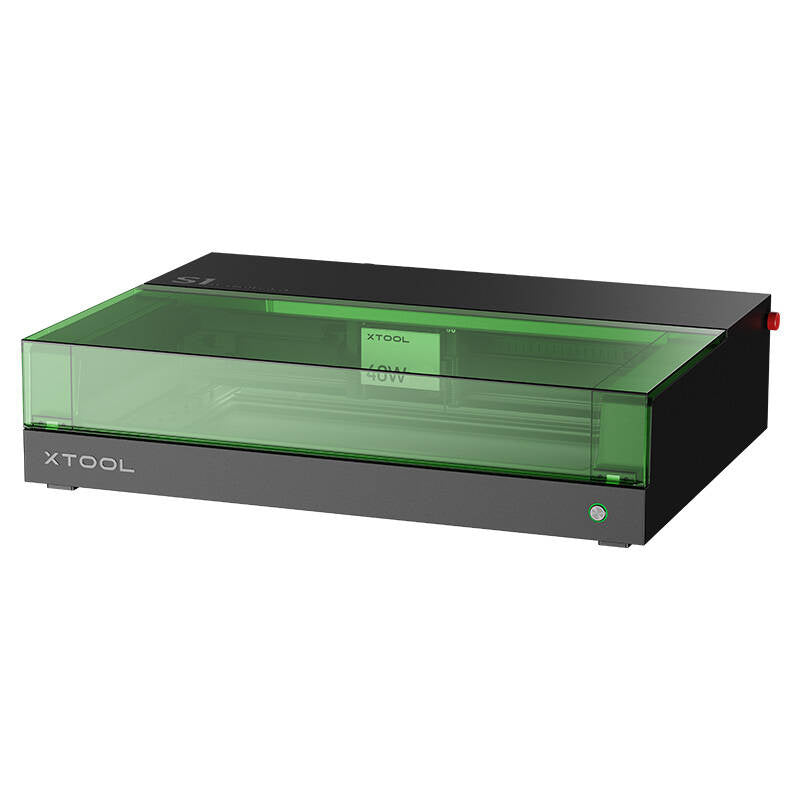 xTool S1 40W lasergraveermachine – All-in-One kit (zwart) met afzuiger, Air Assist en Riser Base