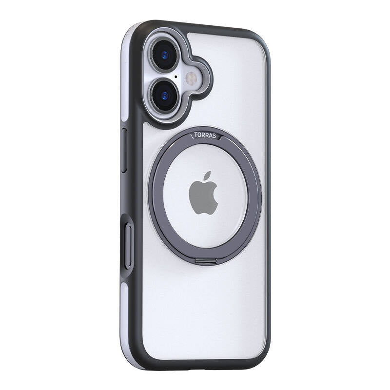Torras Ostand R Fusion Case voor iPhone 16 (Zwart)