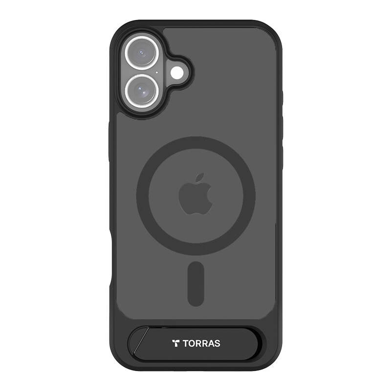 Torras Pstand Serie hoesje voor iPhone 16 Plus (Zwart)