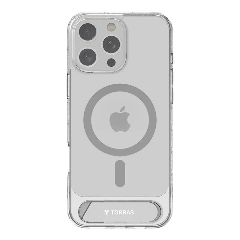 Torras Pstand Series hoesje voor iPhone 16 Pro (doorzichtig)