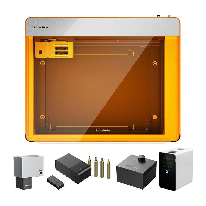 xTool M1 Ultra 20W 4-in-1 Deluxe kit – laser, mes, inkjet en tekenen, met rotary en afzuiger
