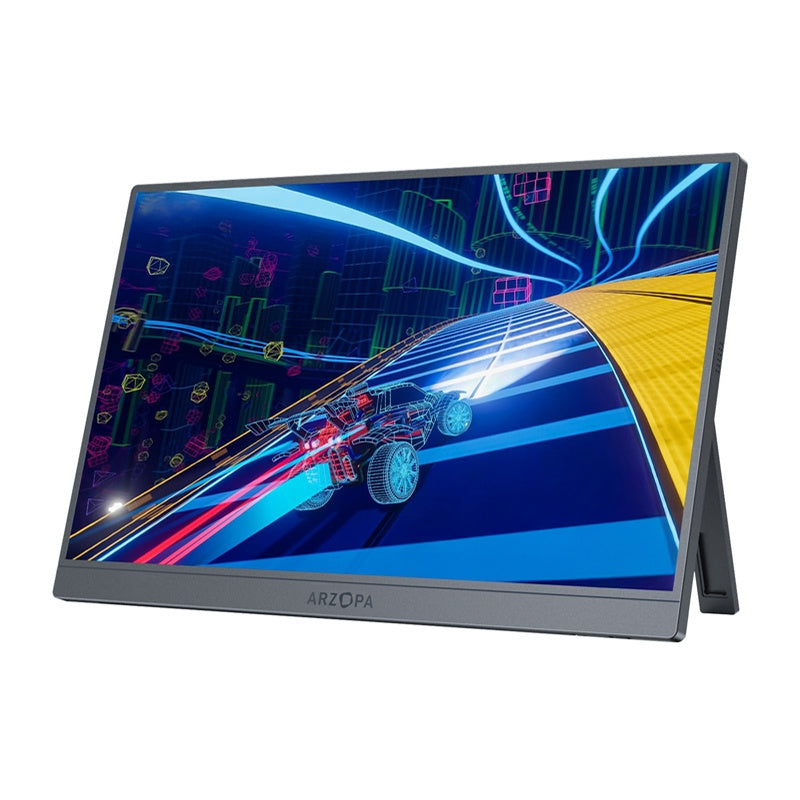 Arzopa Z1FC draagbare monitor 16,1" (zilvergrijs) – 144 Hz, 100% sRGB, 1200:1, standaard, speakers