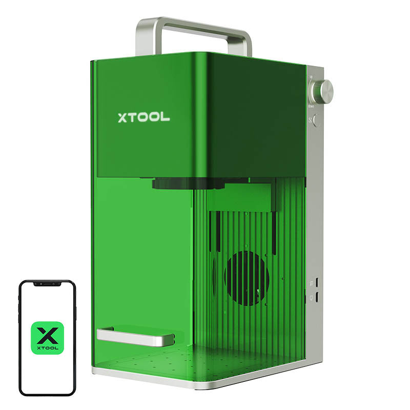 xTool F1 2-in-1 lasergraveermachine – Deluxe kit met RA2 Pro, rookfilter en Slide Extension (mintgroen)