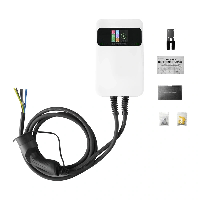 Besen SQ20 7 kW wandlader voor elektrische auto met app – 1-fase 32 A, IP66, 3,5-inch scherm