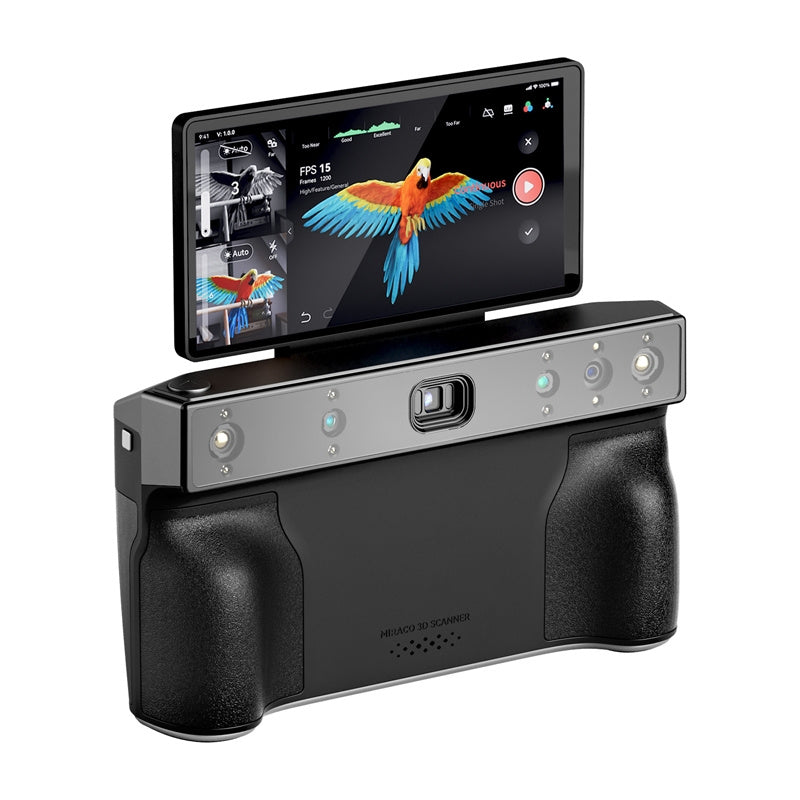 Revopoint Miraco draadloze 3D-scanner – 0,02 mm, 48 MP, 2K AMOLED, 16 GB RAM, 2 uur accu