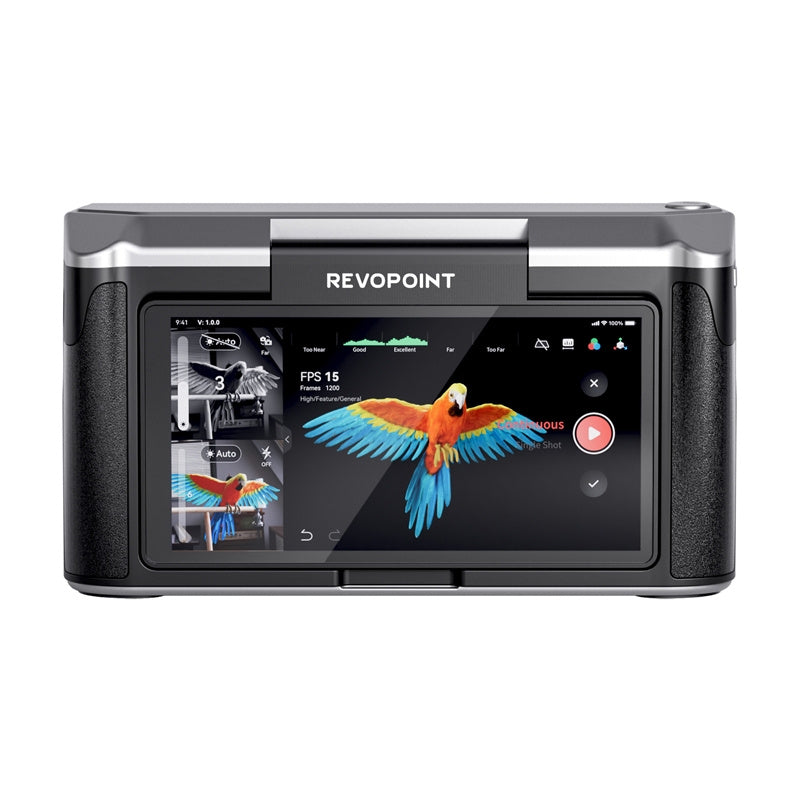 Revopoint Miraco Pro draadloze 3D-scanner – 0,02 mm, 48 MP, 2K AMOLED, 2 uur accu