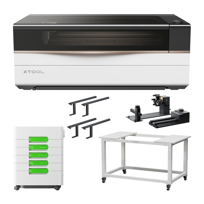 xTool P3 80W CO2-lasergraveermachine – All-in-One kit met feeder, rotary en werkstation