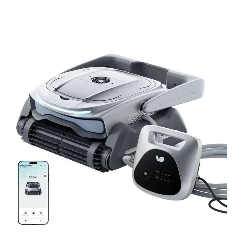 Bublue Bubot 800P bedrade zwembadrobot – 4 borstels, 3.566 GPH, onbeperkte werktijd
