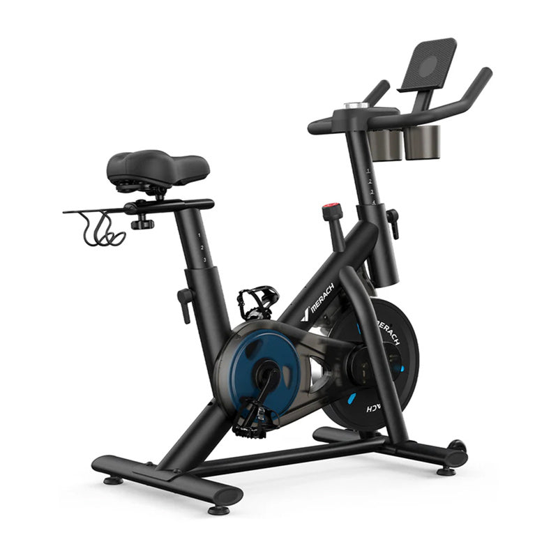 MERACH MR-S26B2 spinningfiets (zwart) – magneetweerstand, 25 dB, tot 136 kg, 148-188 cm, app