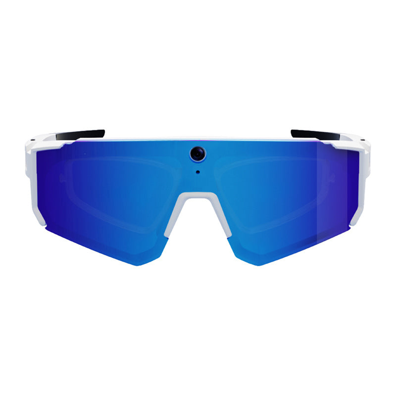 Colmi V06 AI sportzonnebril (wit, blauwe glazen)