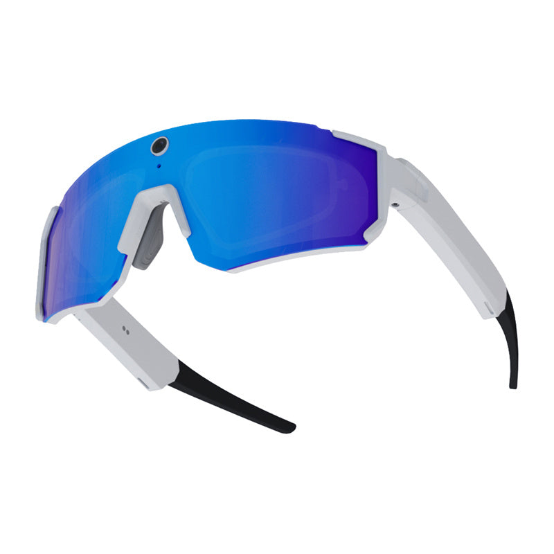 Colmi V06 AI sportzonnebril (wit, blauwe glazen)