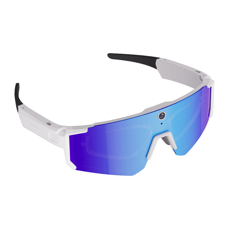 Colmi V06 AI sportzonnebril (wit, blauwe glazen)
