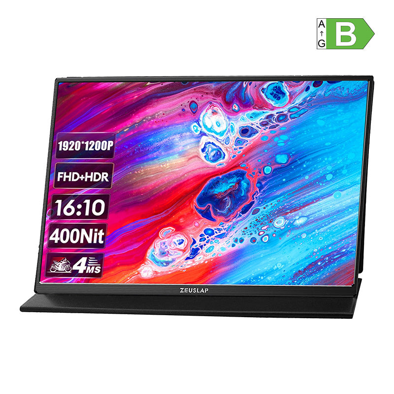 ZEUSLAP Z14Lite draagbare monitor 14" – 1920×1200, 400 cd/m², 100% sRGB, 580 g