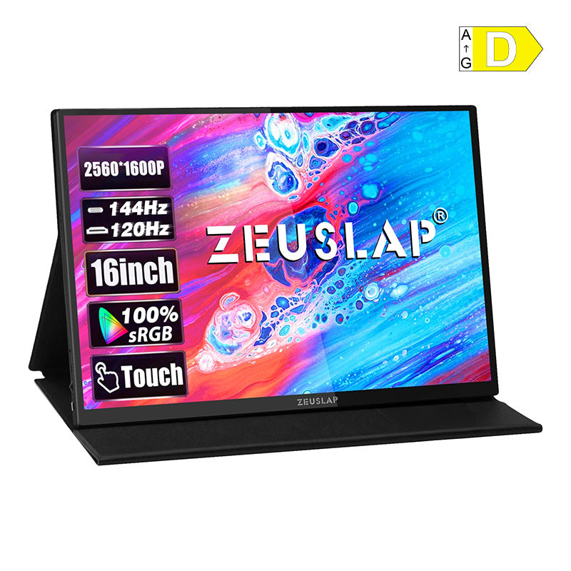 ZEUSLAP P16KT draagbare monitor 16" (touch, 144 Hz, 2.5K)