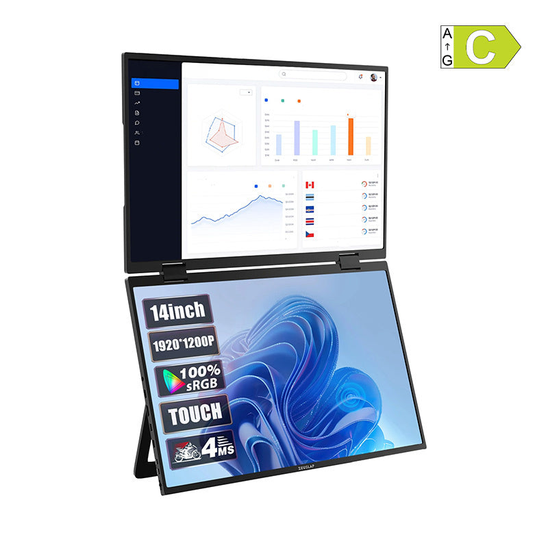 ZEUSLAP Z14W draagbare dubbele monitor 14" (touch)