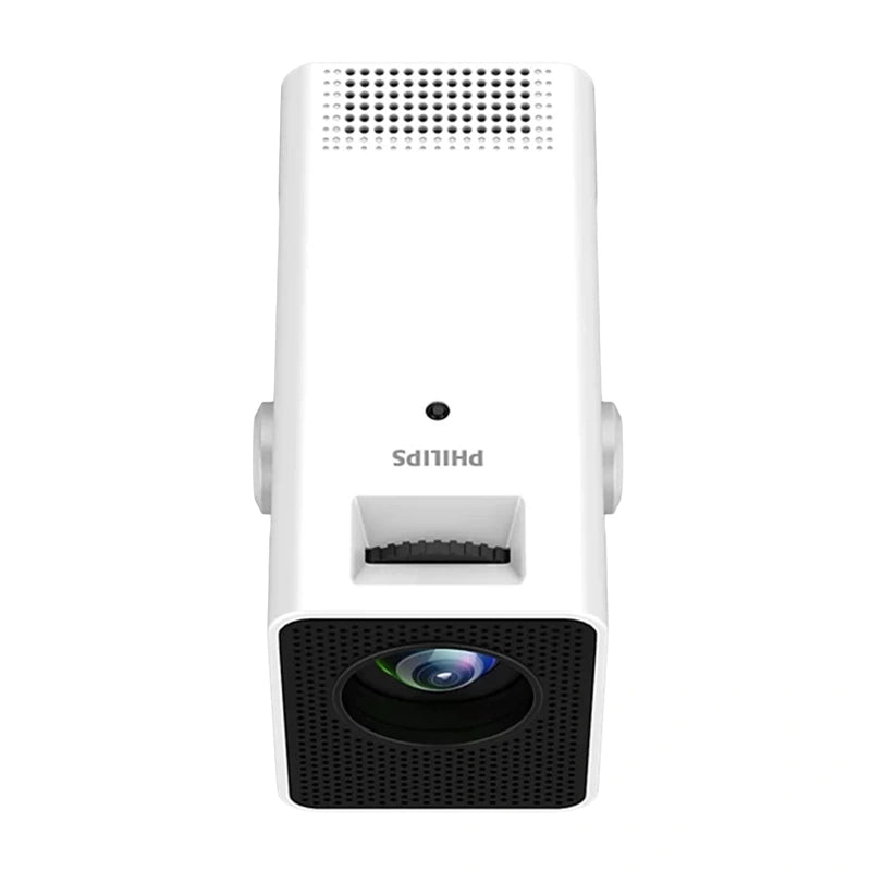 Philips N-140 mini-projector (wit) – native 720p, 150 ANSI lumen, 180° draaivoet, wifi-mirroring, USB-C, 309 g