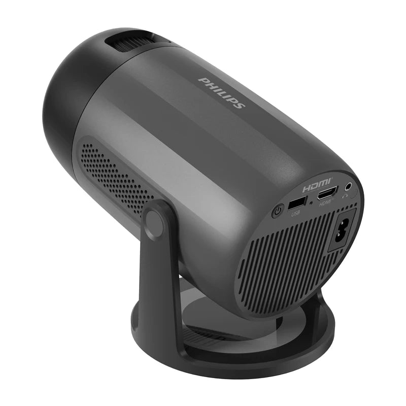 Philips N-150 Full HD projector – 250 ANSI lumen, 180° draaivoet, wifi-mirroring, Bluetooth (donkergrijs)