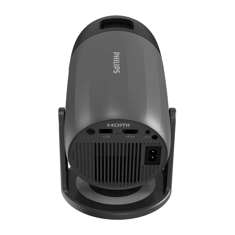 Philips N-150 Full HD projector – 250 ANSI lumen, 180° draaivoet, wifi-mirroring, Bluetooth (donkergrijs)
