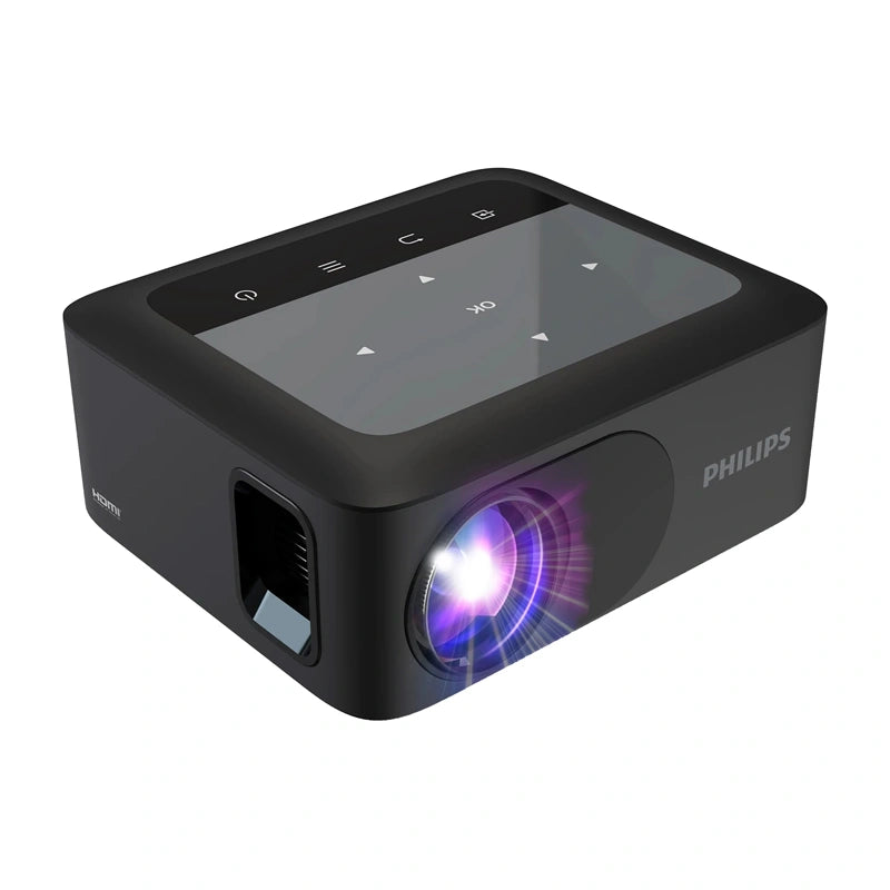 Philips N-110 mini-projector (zwart) – native 720p, wifi-mirroring, 3000:1, tot 65 inch, LED 30.000 uur