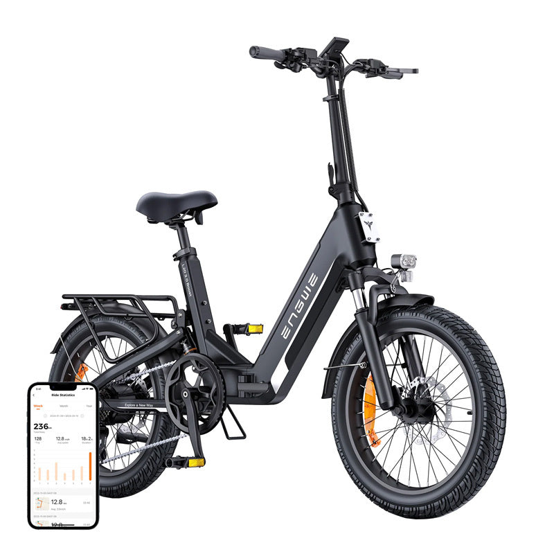 ENGWE L20 3.0 BOOST vouwbare e-bike 20" (zwart) – 75 Nm, koppelsensor, tot 135 km