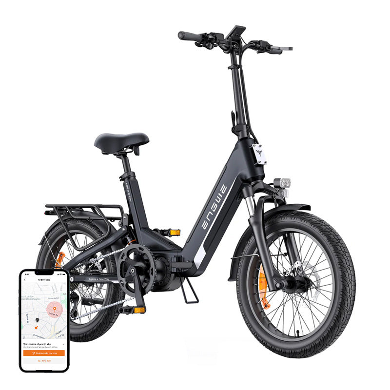 ENGWE L20 PRO 3.0 vouwbare e-bike 20" (zwart) – middenmotor 100 Nm, 720 Wh Samsung, tot 160 km