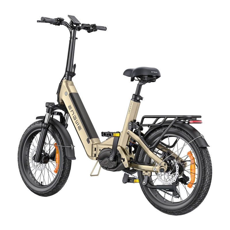ENGWE L20 PRO 3.0 vouwbare e-bike 20" (goud) – middenmotor 100 Nm, 720 Wh Samsung, tot 160 km