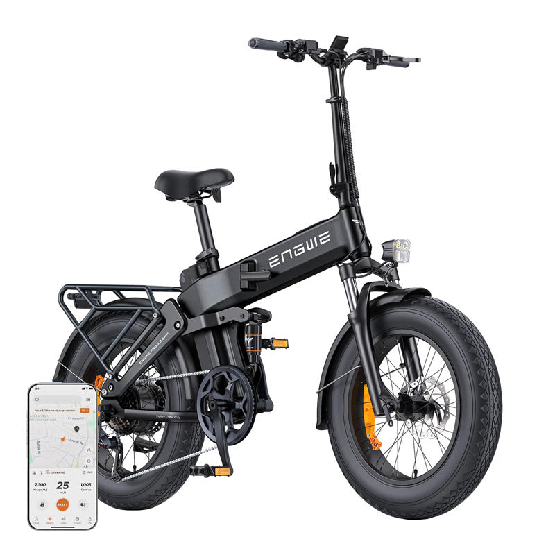 ENGWE PRO 3.0 BOOST vouwbare fatbike 20×4" (zwart) – 90 Nm, 720 Wh Samsung, GPS 4G, tot 130 km
