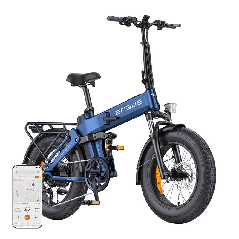 ENGWE PRO 3.0 BOOST vouwbare fatbike 20×4" (blauw) – 90 Nm, 720 Wh Samsung, GPS 4G, tot 130 km