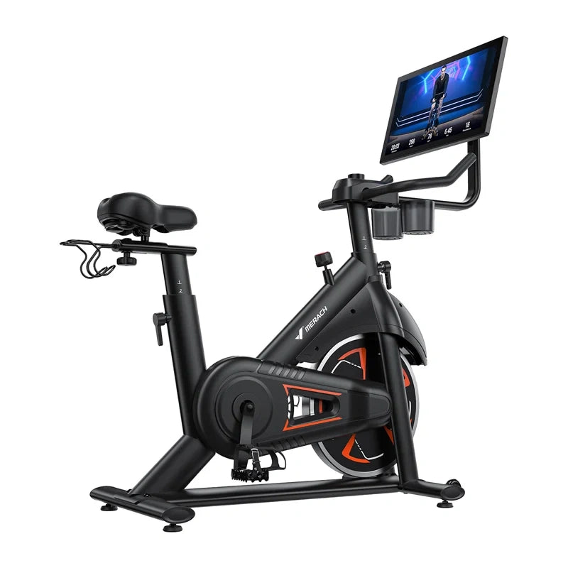 MERACH MR-S36B3 hometrainer met 21,5" Full HD-scherm – 16 elektronische standen, 25 dB, tot 150 kg