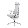 LiberNovo Omni Pro ergonomische bureaustoel 48 cm (wit) – elektrische lendensteun, 105-160°, ventilatie