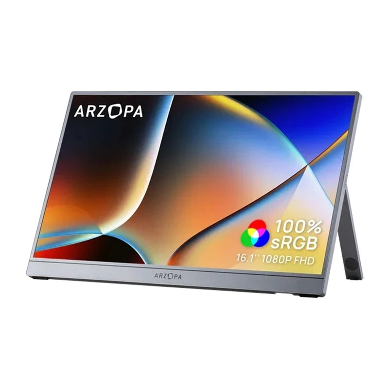 Arzopa Z1C draagbare monitor 16,1" (grijs) – Full HD IPS, HDR10, 106% sRGB, aluminium, 780 g